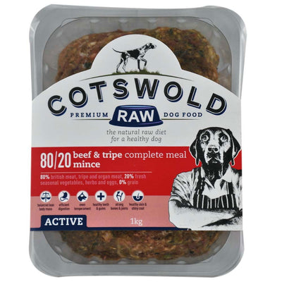 Cotswold Raw Working Dog Active Beef and Tripe Mince 1kg