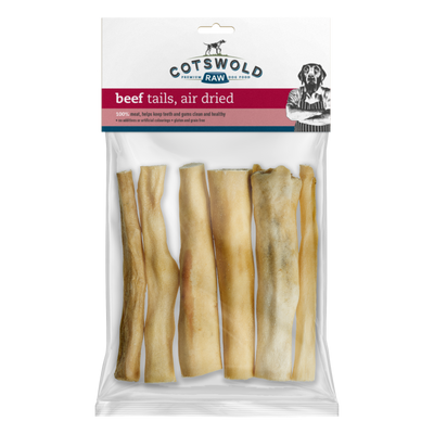 Cotswold Raw Natural Dried Treat Beef Tails 250g