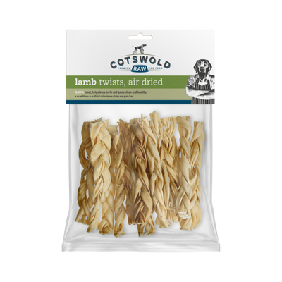 Cotswold Raw Natural Dried Treat Lamb Twists 150g