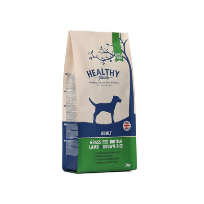 Happy Pet Adult Dry Dog Food - Grass Fed British Lamb & Brown Rice - 2kg