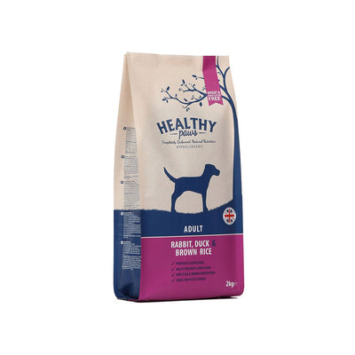 Happy Pet Adult Dry Dog Food - Rabbit Duck & Brown Rice - 2kg