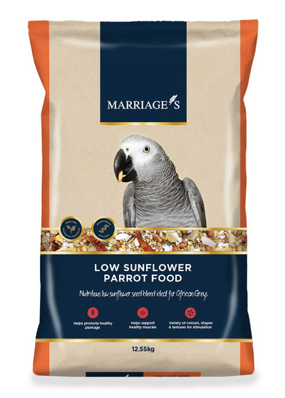 Marriages Low Sunflower Parrot Food - 12.55kg