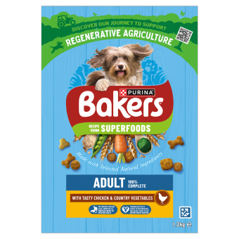 BAKERS Adult with Tasty Chicken and Country Vegetables Dry Dog Food - 1.2kg