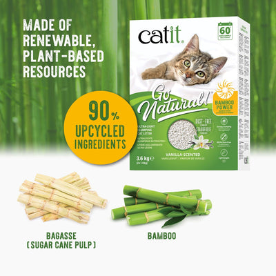 Catit Go Natural Bamboo Litter Vanil 3.6kg
