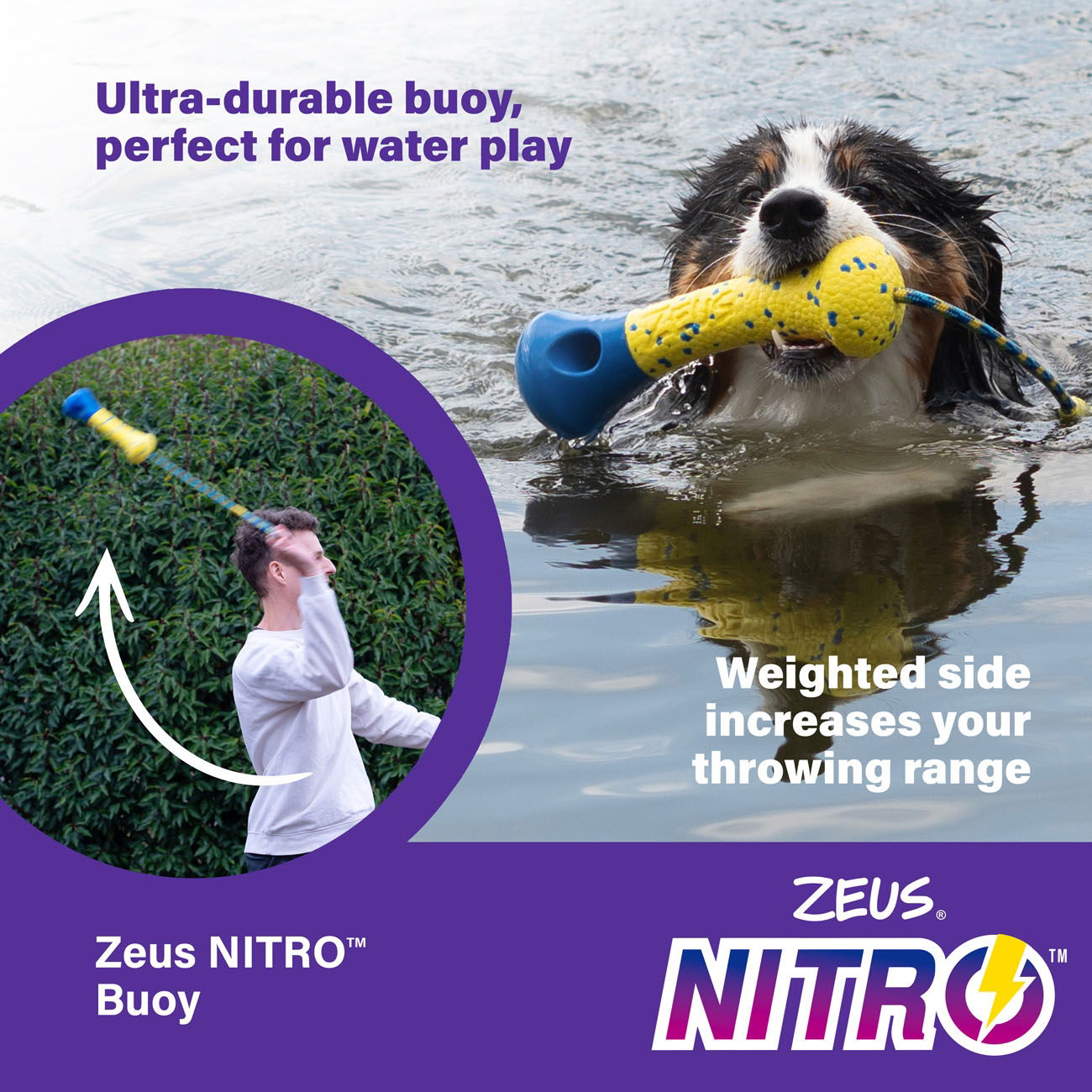 Zeus Nitro Weighted Buoy w Rope 26cm