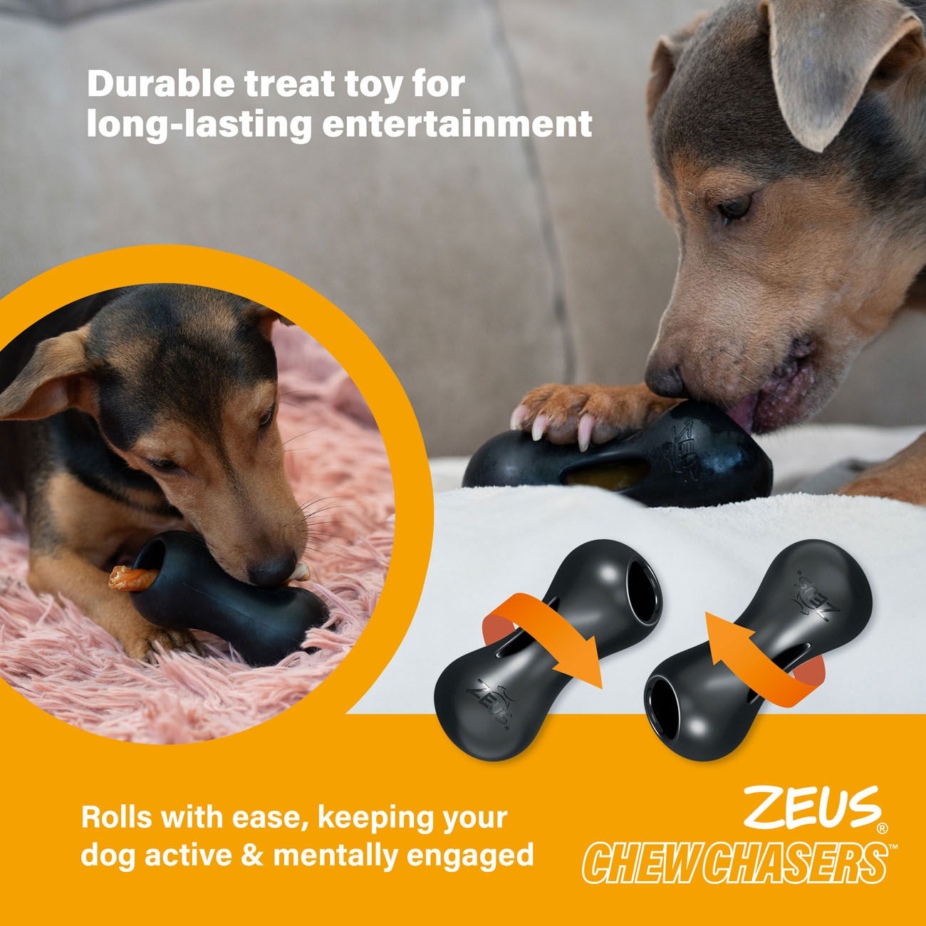 Zeus ChewChasers Treat Peanut Black 11cm