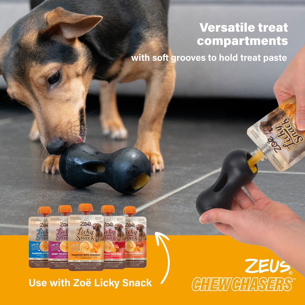 Zeus ChewChasers Treat Peanut Black 11cm