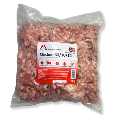 Fur Baby Nutrition Chicken 80-10-10 Frozen Dog Food 1kg