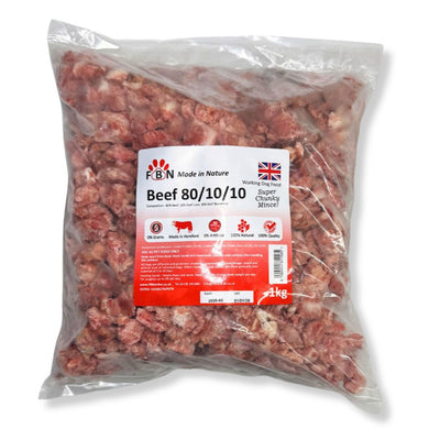 Fur Baby Nutrition Beef 80-10-10 Frozen Dog Food 1kg