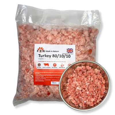 Fur Baby Nutrition Turkey 80-10-10 Frozen Dog Food 1kg