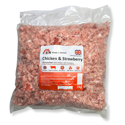 Fur Baby Nutrition Chicken & Strawberry Frozen Dog Food 1kg