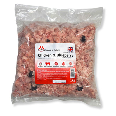 Fur Baby Nutrition Chicken & Blueberry Frozen Dog Food 1kg
