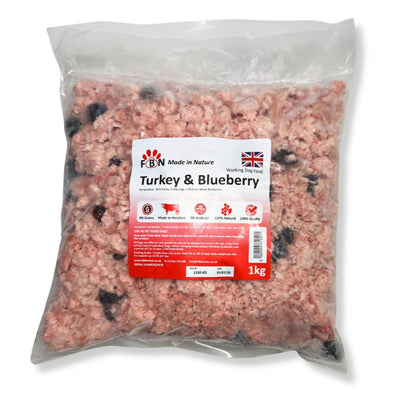 Fur Baby Nutrition Turkey & Blueberry Frozen Dog Food 1kg