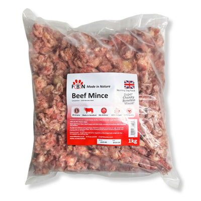 Fur Baby Nutrition Beef Mince Frozen Dog Food 1kg