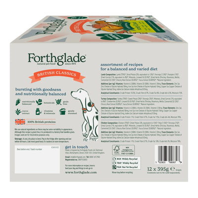Forthglade British Classics Variety 12x395g (Chicken  Lamb & Turkey)