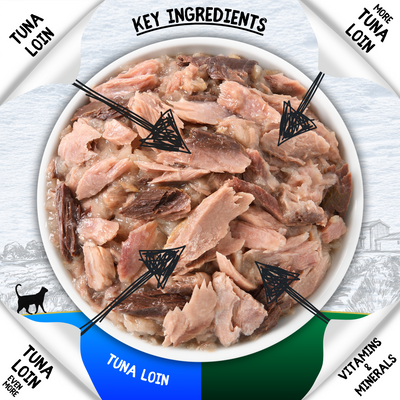 COOKHOUSE Luxury Cat Food - Fillets in Jelly - Tuna Loin with Sardine 6 x 70g
