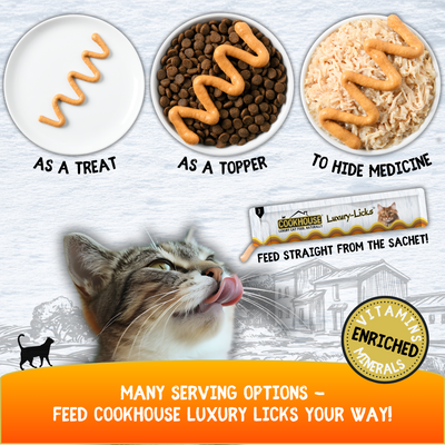 COOKHOUSE Luxury Cat Treats - Luxury Licks Puree - Chicken