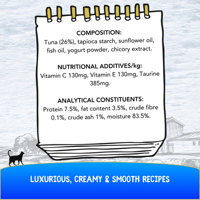 COOKHOUSE Luxury Cat Treats - Luxury Licks Puree - Tuna