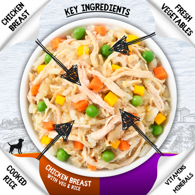 COOKHOUSE Luxury Dog Food - Fillets in Jelly - Chicken Breast with Veg / Liver 6 x100g