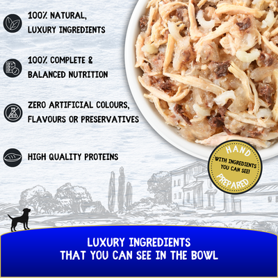 COOKHOUSE Luxury Dog Food - Fillets in Jelly - Chicken Breast with Tuna & Rice 15 x 100g