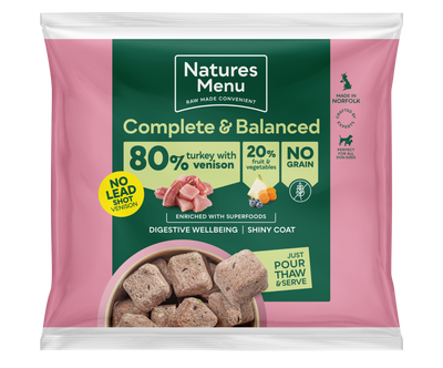 Natures Menu 80/20 Turkey and Venison Nuggets with Superfoods 1kg