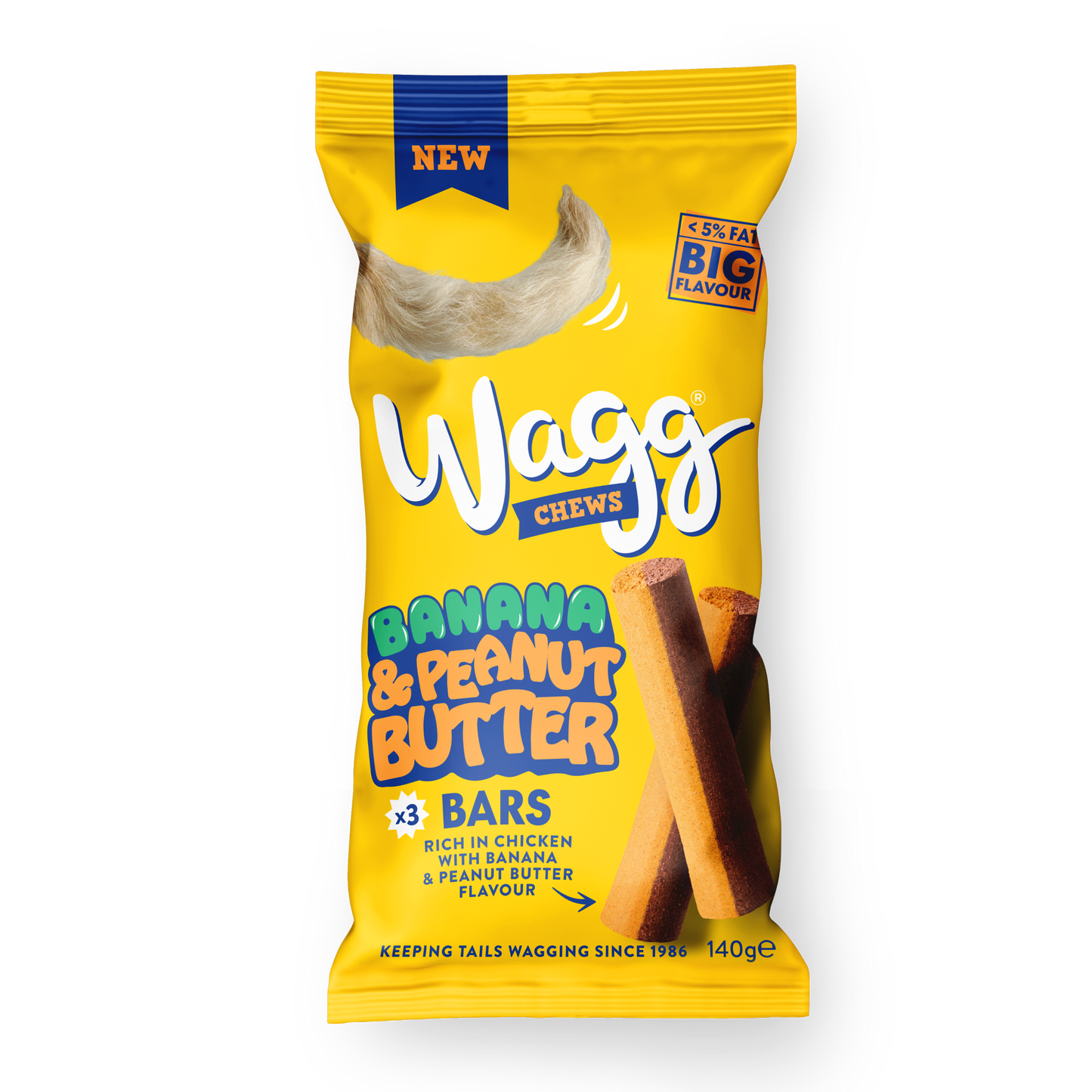 Wagg Chews Banana & Peanut Butter Bars 140g