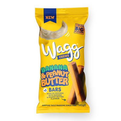 Wagg Chews Banana & Peanut Butter Bars 140g