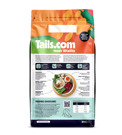 Tails.com Inner Vitality Toy & Small Adult Chicken Dry Dog Food 2kg