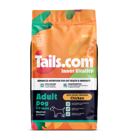 Tails.com Inner Vitality Medium & Large Adult Chicken Dry Dog Food 2kg