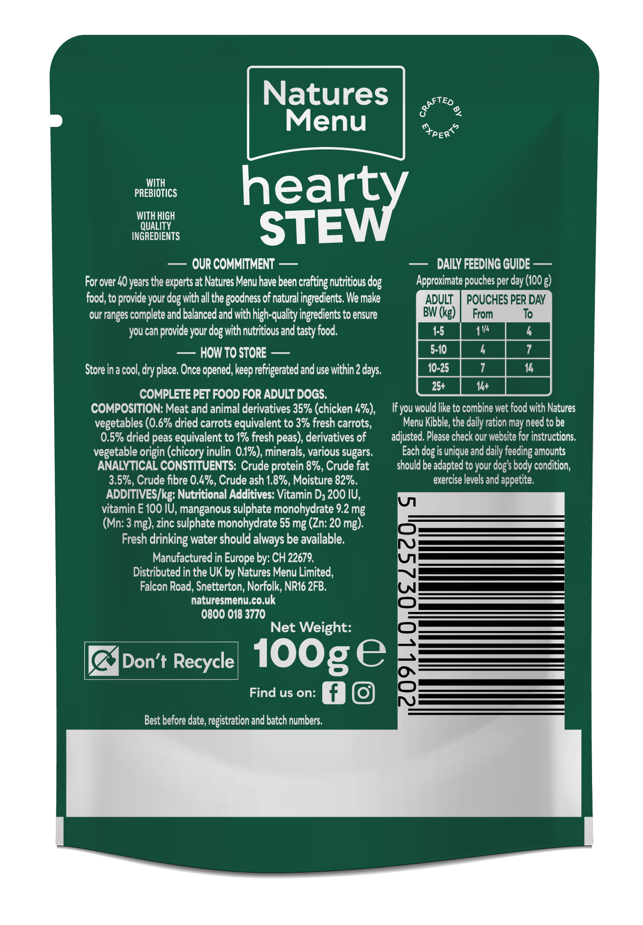 Natures Menu Pouch - Stews - Chicken 8x100g