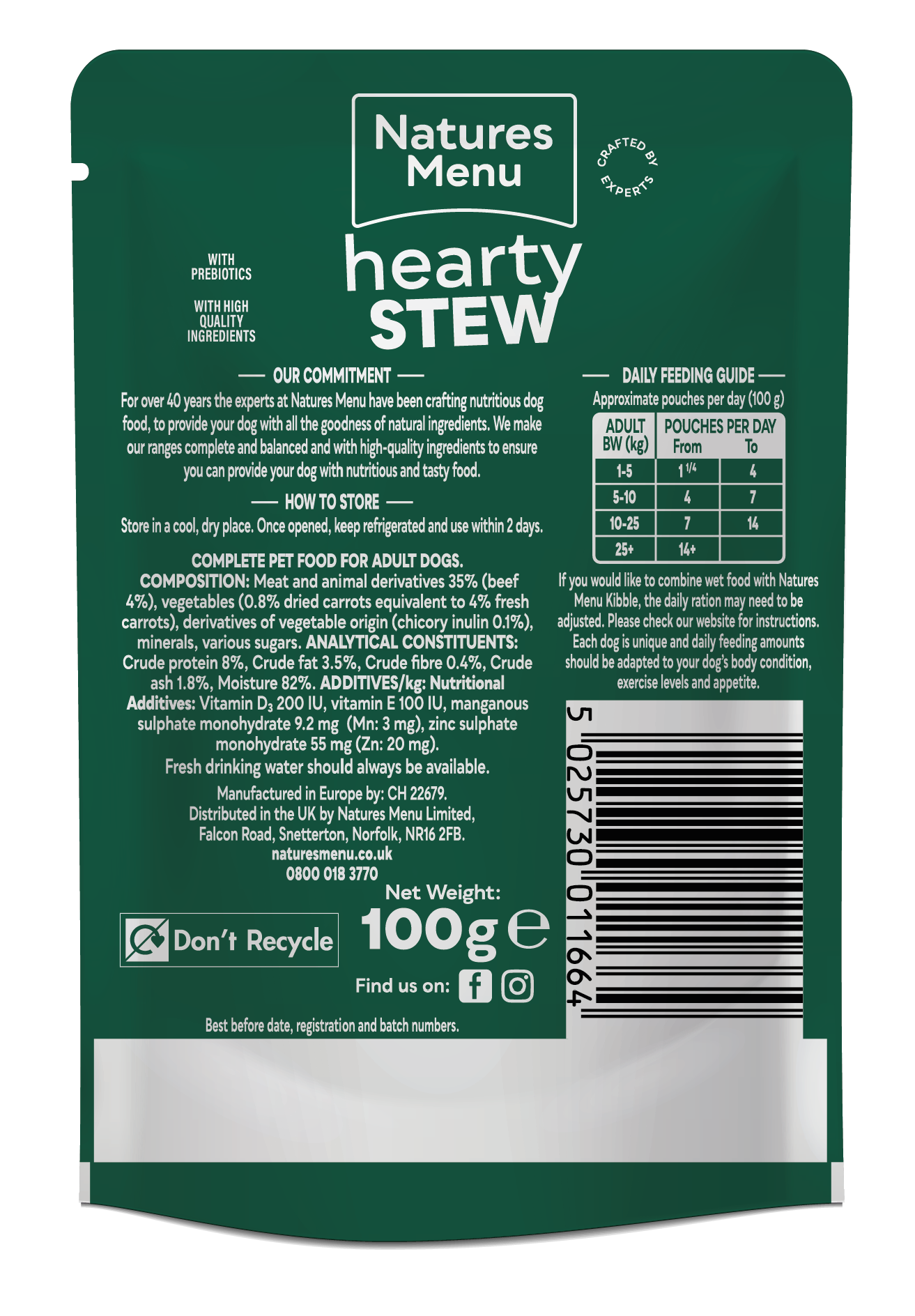 Natures Menu Pouch - Stews - Beef 8x100g