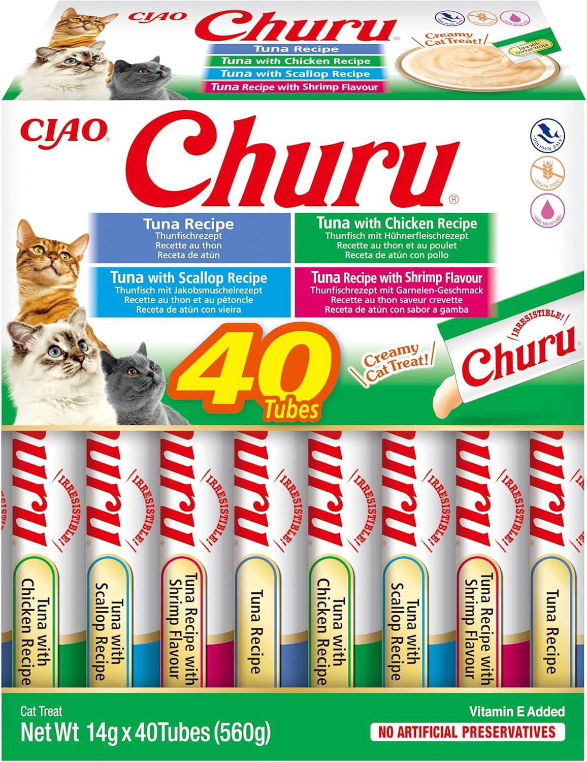 Churu 40 Pack Box Tuna Seafood Variety