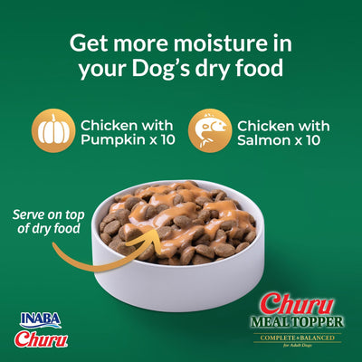 Churu Meal Topper 20 Pack Chicken with Salmon & Chicken with Pumpkin Variety