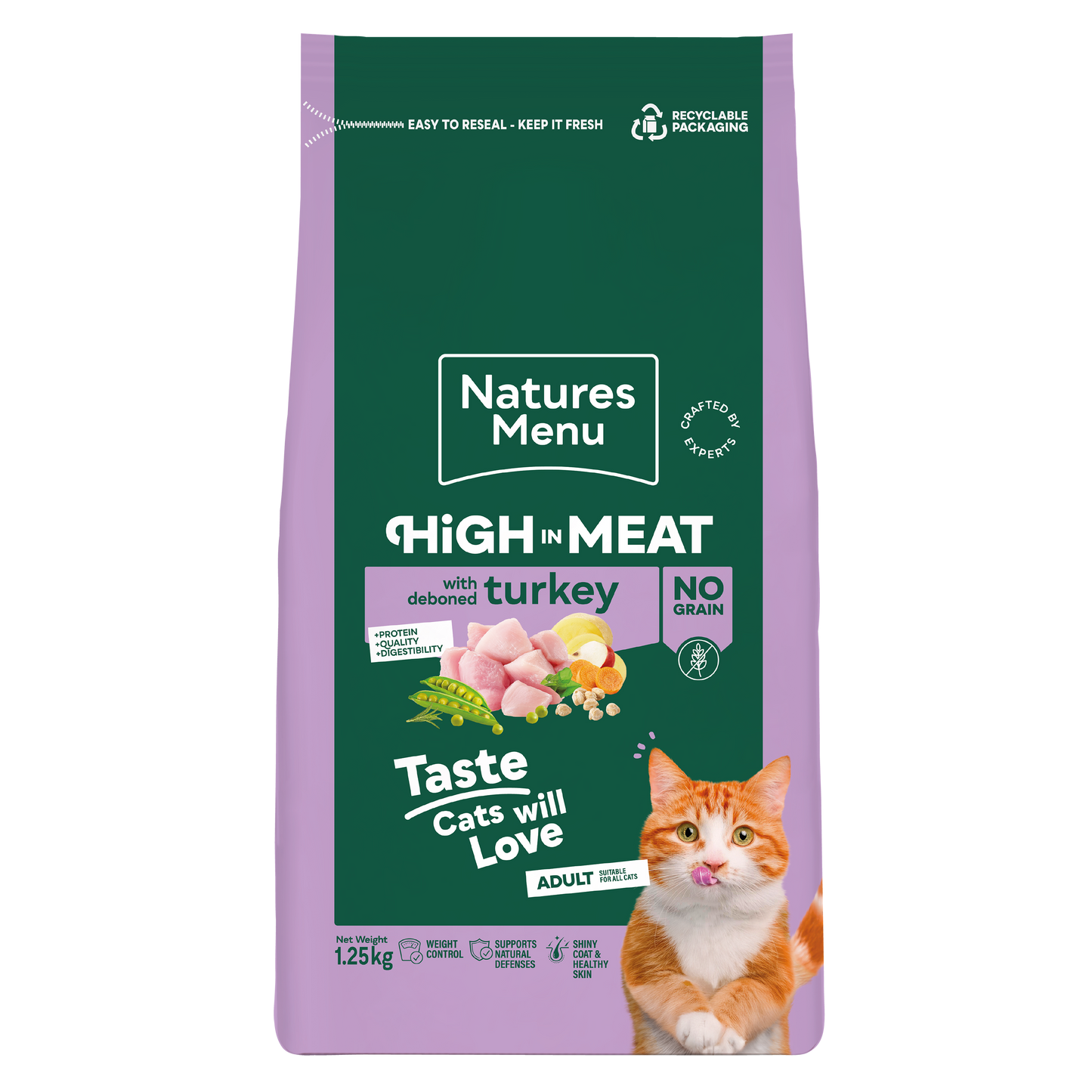 Natures Menu Adult Turkey Dry Cat 1.25kg