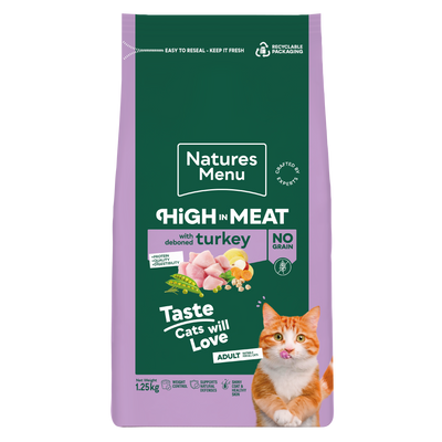Natures Menu Adult Turkey Dry Cat 1.25kg