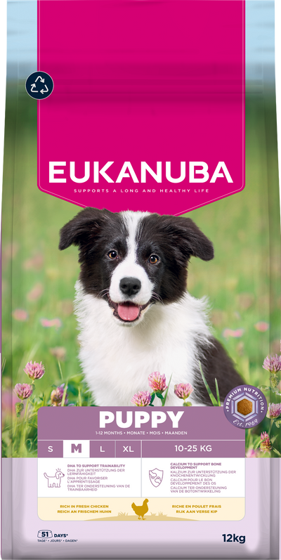 Eukanuba Dog Puppy Medium Chicken 12kg