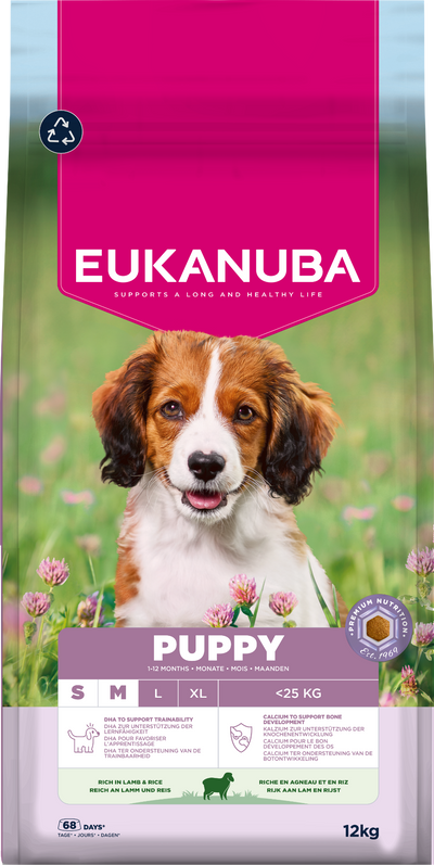 Eukanuba Dog Puppy & Junior Small/Medium Lamb & Rice 12kg