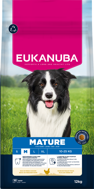 Eukanuba Dog Mature Medium Chicken 12kg