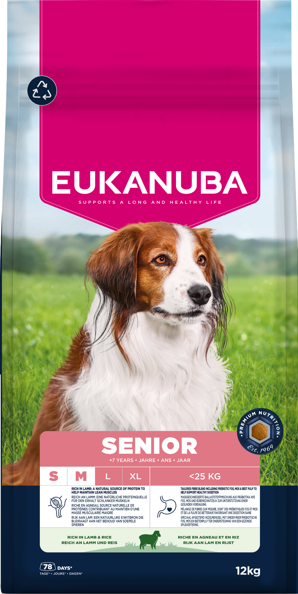 Eukanuba Dog Senior Small/Medium Lamb & Rice 12kg