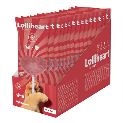 Lolliheart Cat Treat Chicken & Strawberry 15pc CDU