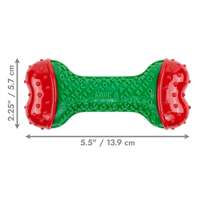 KONG Holiday CoreStrength Bone Green Small/Medium