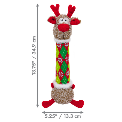 KONG Holiday Shakers Luvs Argyle Reindeer Medium