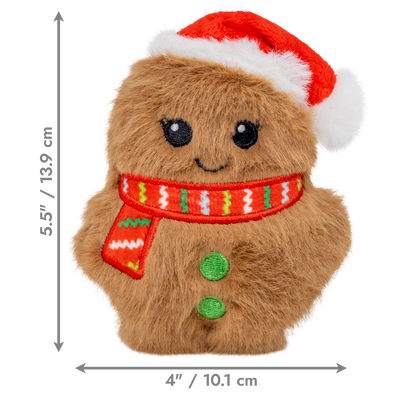 KONG Holiday Snuzzles Mini Santa Gingerbread Extra Small