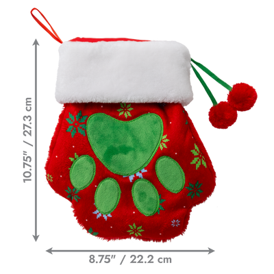 KONG Holiday Stocking Paw Red Large