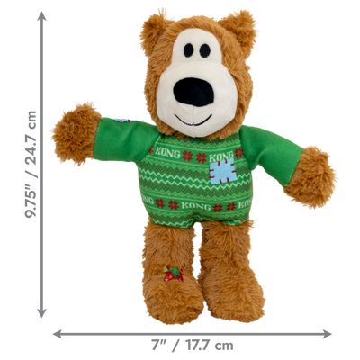 KONG Holiday Wild Knots Sweater Bear Green Medium/Large