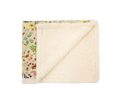 RHS Pets in the Garden Printed Sherpa Blanket