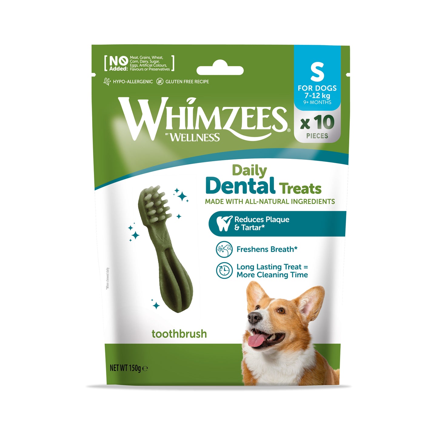 Whimzees Trial Pack Toothbrush Small 10 Pieces