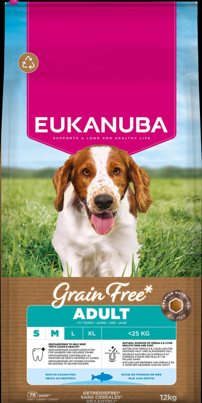 Eukanuba Grain Free - Ocean Fish - Adult Small/Medium 12kg