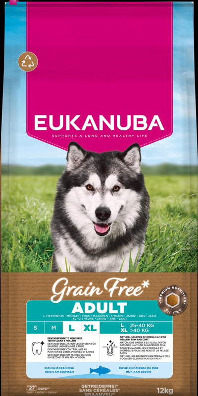 Eukanuba Grain Free - Ocean Fish - Adult Large 12kg