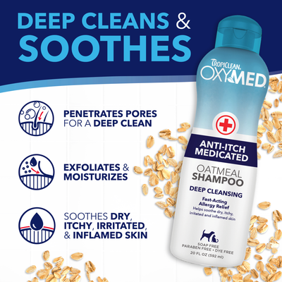 TropiClean OxyMed Anti-Itch Shampoo 355ml